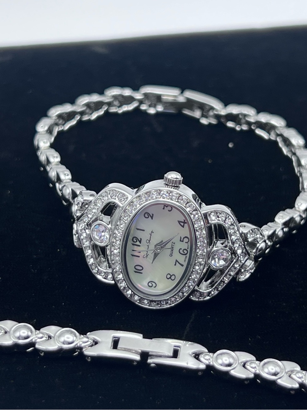 Silver Crystal Accent Women’s Bracelet Watch